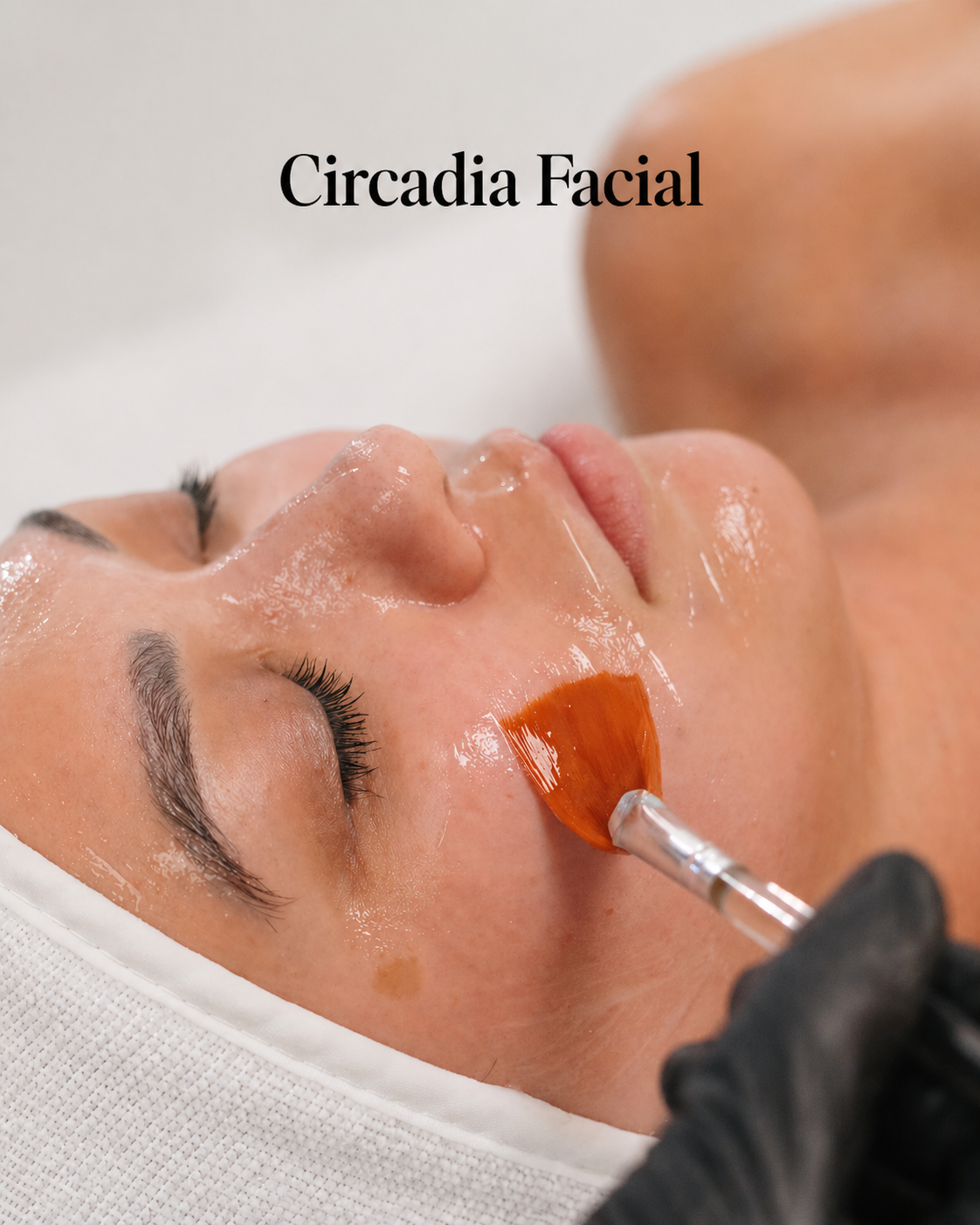 Circadia chronobiology facial in progress at Aura Skin-N-Beauty in Fremont, CA